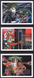 Nicaragua 2020-2027 Aliens Space Souvenir Sheets MNH VF