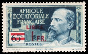 French Equatorial Africa #127  MNH - Nr 51 Surcharged (1940)