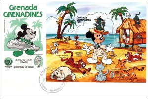Grenada Grenadines 712-716 Disney's Set of Two U/A FDCs