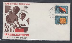 Papua New Guinea #341a (1972 Constitution pair) unaddressed  cachet FDC #2