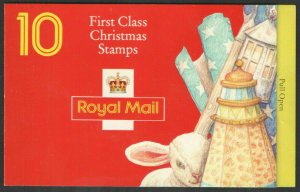 LX6 1994 Christmas Barcode Booklet 10 x 1st class (25p) No cylinder - complete