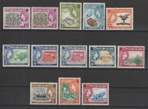 PITCAIRN ISLANDS 1957/63 SG 18/28 + 18a MINT Cat £51.25