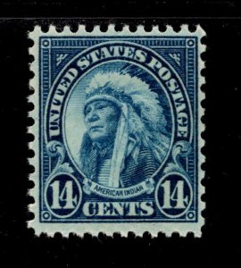 OAS-CNY 11319 OAS-CNY SCOTT 695 – 1931 14c American Indian MH