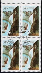 Norway. 1970 70ore(Block of 4) S.G.646 Fine Used