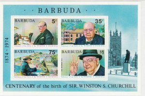 Barbuda Sir Winston Churchill Centenary of Birth MNH Mini Stamps Sheet Ref 27103