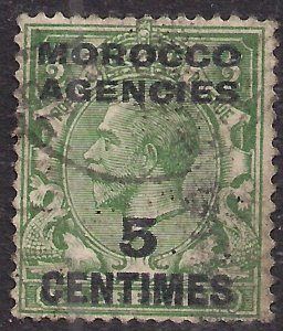 Morocco Agencies 1925 - 34 KGV 5ct on 1/2d Green used SG 202 ( R788 )