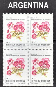 Argentina Scott 1524 F to VF mint OG NH block of 4.