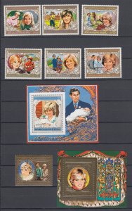 Z5072 JL stamps 1982 mnh guinea-bissau set +s/s #436-9,c47-8b with 2 gold foils
