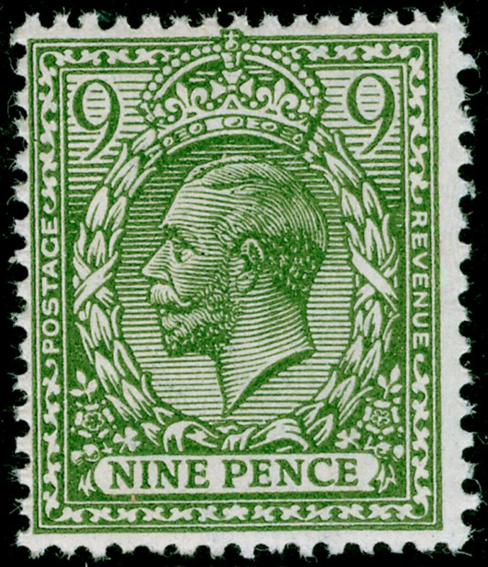 SG393a SPEC N30(3), 9d deep olive-green, NH MINT. Cat £300.