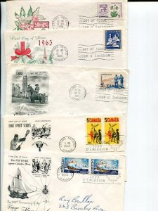 Canada  5  FDC  VF - Lakeshore Philatelics