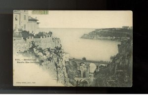 1917 Monte Carlo Monaco RPPC Postage Due Postcard Cover France