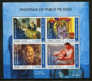 SIERRA LEONE  2019   PAINTINGS OF PABLO PICASSO SHEET MINT NH