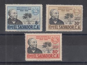 Salvador Sc 586/C70 MLH. 1940 Rowland Hill, cplt set VF