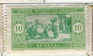 FRENCH SENEGAL;  1914 early Pictorial issue Mint hinged 10c. value
