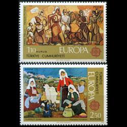 TURKEY 1975 - Scott# 2004-5 Europa-Paintings Set of 2 LH