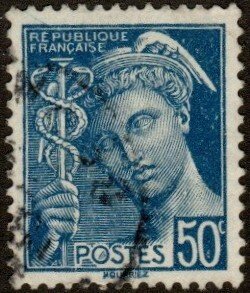 France 364 - Used - 50c Mercury (1939) (cv $1.15)