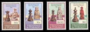 Trinidad and Tobago #408-411 Cat$14, 1984 Chess, set of four, never hinged