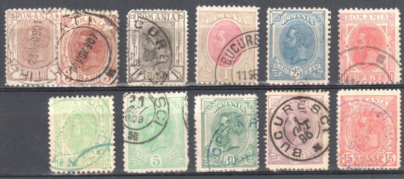 Romania 117//C125//C131 (11 used stamps)