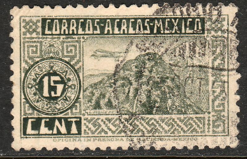 MEXICO C67, 15c ORIZABA VOLCANO. USED. VF. (554)