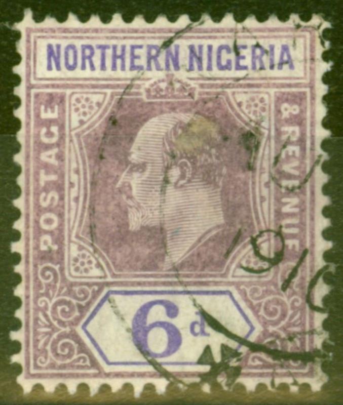 Northern Nigeria 1906 6d Dull Purple & Violet SG25a Chalk Paper Fine Used