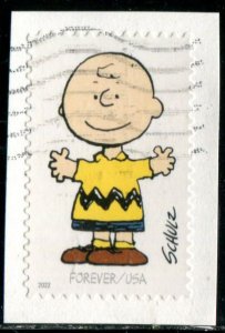 5726a US (60c) Charles M Schulz - Charlie Brown SA, used on paper