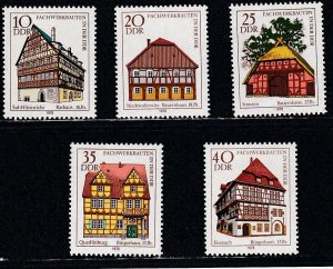 Germany - DDR # 1882-1886, Half Timbered Buildings, Mint NH, 1/2 Cat.