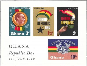 Ghana 81a: Kwame Nkrumah, Flag, Coat of Arms, MH, F-VF