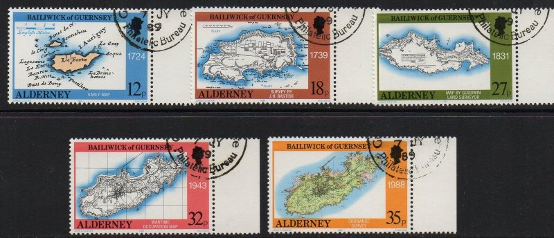 ALDERNEY SGA37/41 1989 250th ANNIV OF BASTIDES SURVEY OF ALDERNEY FINE USED