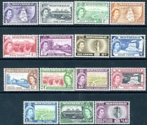 MONTSERRAT-1953-62 Set to $4.80 Sg 136a-149 MOUNTED MINT V19011