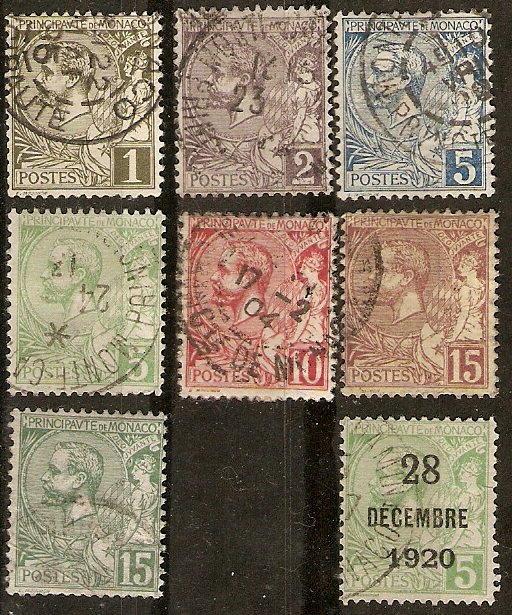 Monaco 8 Different Used 1891-1921 Fine SCV $9.75