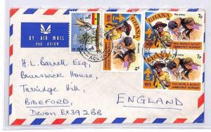 BQ78 1976 Ghana Devon Great Britain Airmail Cover {samwells} PTS