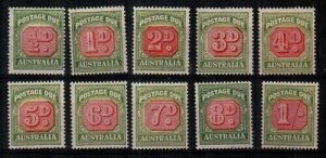 Australia Scott J71-80 Mint hinged [TH252]