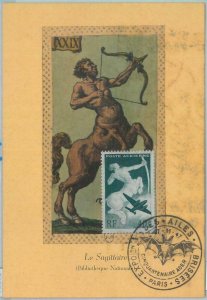 81270 - FRANCE  - Postal History -   MAXIMUM CARD  - AVIATION Sagitarius 1947