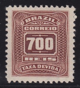 Brazil 1906-10 700r Red Brown Postage Due, M Mint. Scott J37