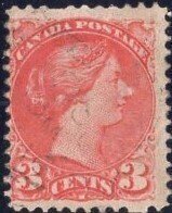 3c rose 1871 Canada - Queen Victoria SC37a