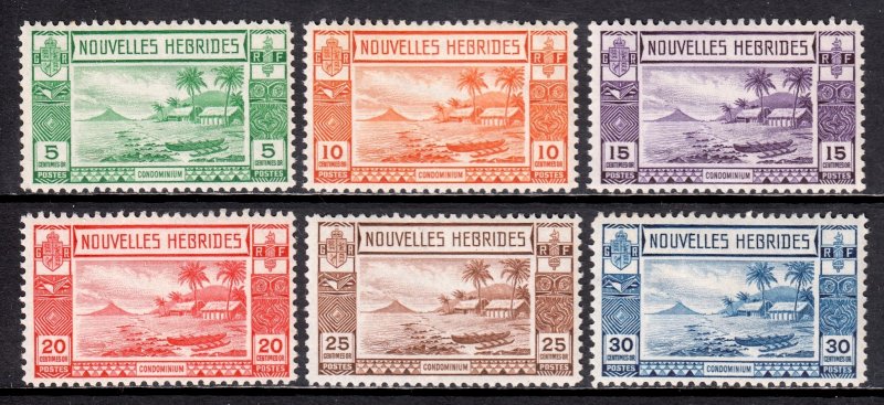 New Hebrides (FR) - Scott #55//60 - Short set - MH - SCV $10