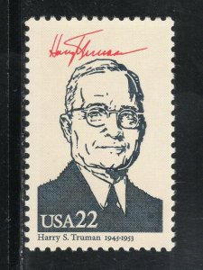 2219f * HARRY S TRUMAN ** President 1945-1953 ** U.S, Postage Stamp MNH