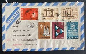 1960s Buenos Aires Argentina Airmail Registered Cover To Berlin Germany
