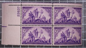 Scott 898 3 Cents Coronado Plate Block Of 4 MNH UL 22637 SCV $2.25