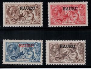 Nauru 1916-1923 SC 13-16 Set H/LH CV $707.50 Sea Horses