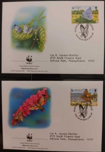 O) 1997 GUERNSEY,  WWF  - WORLD WILDLIFE FUND, INSECTS - BUTTERFLIES, MOTHS, HOL