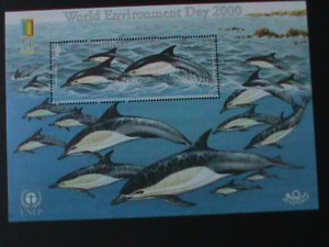 ​JERSEY-2000-SC#957-LOVELY BEAUTIFUL COMMON DOLPHINS-MNH S/S VF-LAST ONE