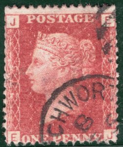 GB QV PENNY RED Stamp SG.43/44 1d Plate 213 (EJ) CDS *CLEAR PROFILE* Used RBR110