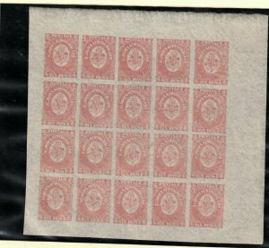 Newfoundland #20 Extra Fine Never Hinged Full Sheet Of Twenty Five