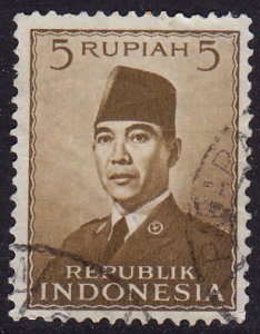 Indonesia - 1951 - Scott #393 - used - Sukarno