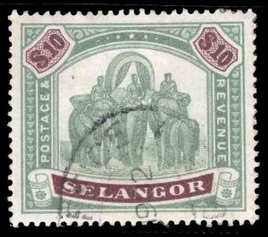 MOMEN: MALAYA SELANGOR SG #65 1899 USED £1,500 LOT #66595