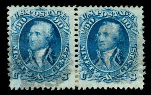 momen: US Stamps #101 Used PAIR F/VF PF Cert LOT #87787