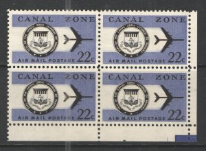 US/Canal Zone 1976 Sc# C51 MNH VG/F - Block 4 - 22 cent Air Mail