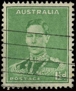 AUSTRALIA Sc 181B USED - 1941 1½p King George VI - Pf 15x14 -  Sound, No Faults