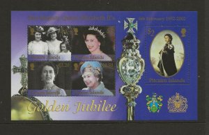 Pitcairn 2002 Queens Golden Jubilee miniature sheet sg.MS613  MNH